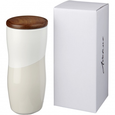 Logotrade Firmengeschenke das Foto: Reno 370 ml doppelwandiger Keramikbecher