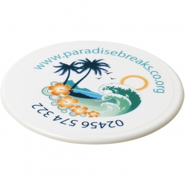 Logotrade Geschäftsgeschenke das Foto: Renzo runder Kunststoffuntersetzer
