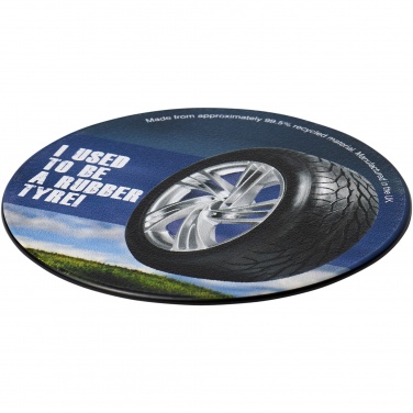 Logotrade Werbegeschenke das Foto: Brite-Mat® runder Untersetzer mit Reifenmaterial