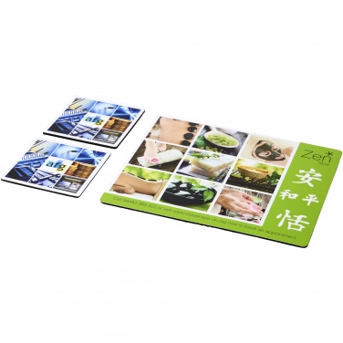Logotrade werbemittel das Foto: Q-Mat® Mousepad- und Untersetzer-Set 3