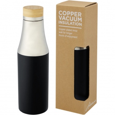 Logotrade Geschäftsgeschenke das Foto: Hulan 540 ml Kupfer-Vakuum Isolierflasche mit Bambusdeckel