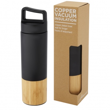 Logotrade Werbegeschenke das Foto: Torne 540 ml Kupfer-Vakuum Isolierflasche mit Bambus Außenwand