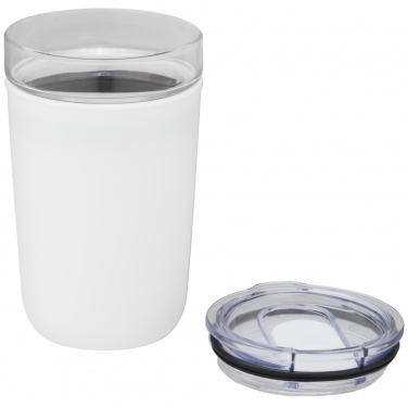 Logotrade Geschäftsgeschenke das Foto: Bello 420 ml Glasbecher mit Außenwand aus recyceltem Kunststoff