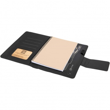 Logotrade Geschäftsgeschenke das Foto: SCX.design O16 A5 Notizbuch mit Powerbank und Leuchtlogo