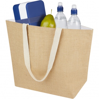 Logotrade Geschäftsgeschenke das Foto: Juta 300 g/m² Jute Kühltragetasche 12 L