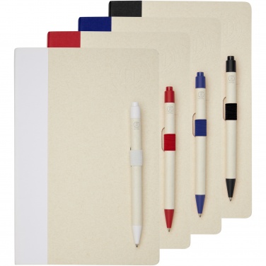 Logotrade werbemittel das Foto: Dairy Dream A5 Notizbuch und Kugelschreiber-Set aus recyceltem Milchkarton