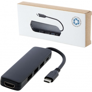 Logotrade werbemittel das Foto: Loop Multimedia-Adapter aus recyceltem RCS Kunststoff USB 2.0-3.0 mit HDMI-Anschluss