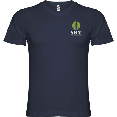 Logotrade Firmengeschenke das Foto: Samoyedo T-Shirt mit V-Ausschnitt für Herren
