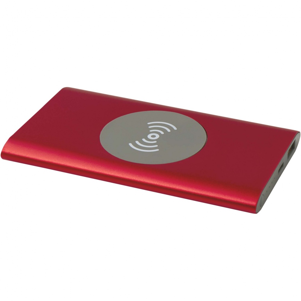 Logotrade Logogeschenke das Foto: Juice 4000 mAh Typ-C kabellose Powerbank aus recyceltem Aluminium 
