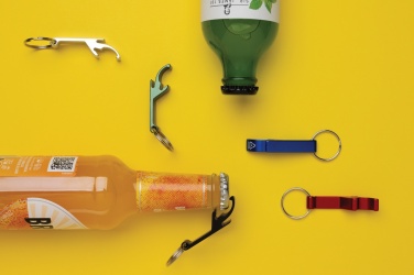 Logotrade Firmengeschenke das Foto: Flaschen- und Dosenöffner aus RCS recyceltem Aluminium