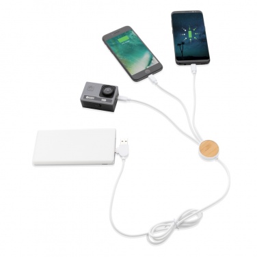 Logotrade Geschäftsgeschenke das Foto: Ontario 6-in-1 Kabel aus RCS recyceltem Kunststoff