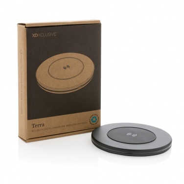 Logotrade Logogeschenke das Foto: Terra 10W Wireless Charger aus RCS recyceltem Aluminium