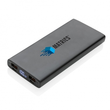 Logotrade werbemittel das Foto: 18W PD Powerbank mit 10.000 mAh aus Aluminium