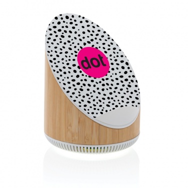 Logotrade Firmengeschenke das Foto: Ovate 5W Bambus Lautsprecher mit 15W WirelessCharger
