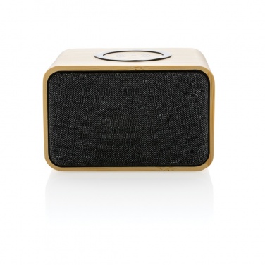 Logotrade Werbegeschenke das Foto: RCS rPlastik-3W Speaker mit Bambus & 5W Wireless Charger
