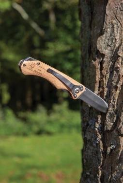 Logotrade Logogeschenke das Foto: Outdoormesser aus Holz