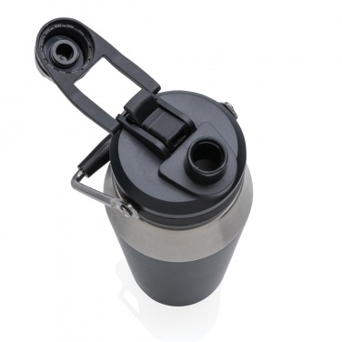 Logotrade Logogeschenke das Foto: 1L Vakuum StainlessSteel Flasche mit Dual-Deckel-Funktion