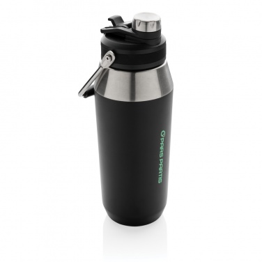 Logotrade Logogeschenke das Foto: 1L Vakuum StainlessSteel Flasche mit Dual-Deckel-Funktion