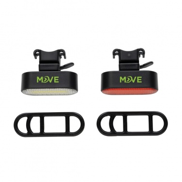 Logotrade werbemittel das Foto: Lumino USB Fahrradlicht-Set aus RCS recyceltem Kunststoff