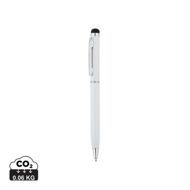 Logotrade Werbeartikel das Foto: Schlanker Aluminiumkugelschreiber mit Stylus