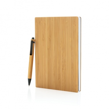 Logotrade werbemittel das Foto: A5 Bambus Notizbuch & Stift