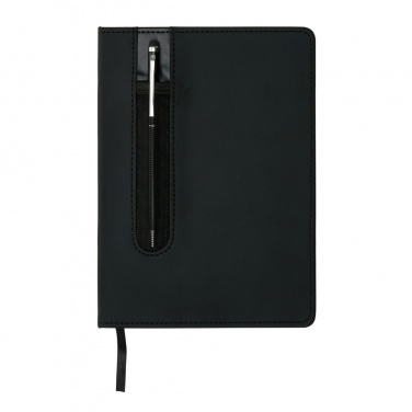 Logotrade Geschäftsgeschenke das Foto: Basic Hardcover PU A5 Notizbuch mit Stylus-Stift