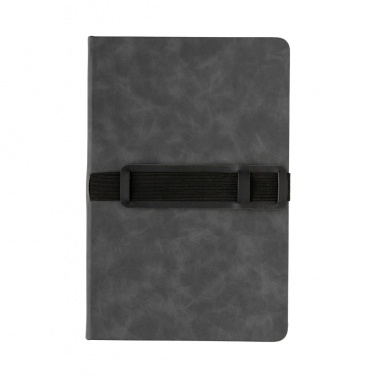 Logotrade werbemittel das Foto: Deluxe Hardcover PU Notizbuch mit Handy- und Stiftehalter
