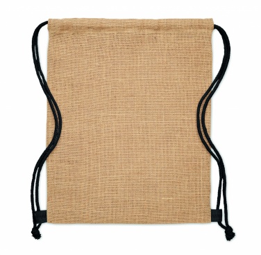 Logotrade Firmengeschenke das Foto: Jute Beutel mit Kordelzug
