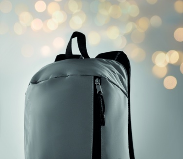 Logotrade Geschäftsgeschenke das Foto: Reflektierender Rucksack 600D