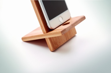Logotrade Werbeartikel das Foto: Smartphone Halter Bambus WHIPPY