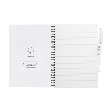 Logotrade Werbegeschenke das Foto: MOYU Löschbares Notizbuch aus Steinpapier mit individuellem Softcover