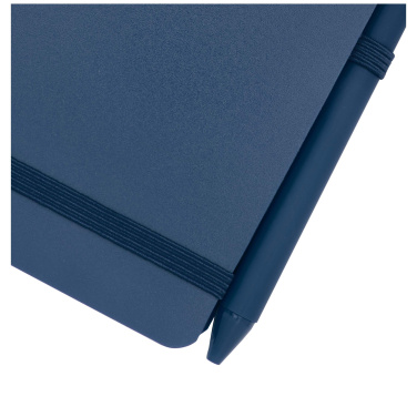 Logotrade Firmengeschenke das Foto: Thalaasa A6 Hardcover Notizbuch aus Ocean Bound Kunststoff mit Kugelschreiber (schwarze Mine)