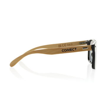 Logotrade Firmengeschenke das Foto: Prism Sonnenbrille aus RCS rec. Kunststoff mit Bambusbügeln