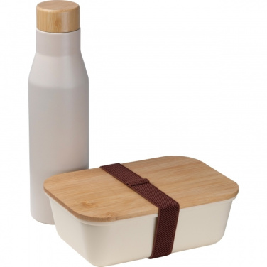 Logotrade Werbegeschenke das Foto: Set Lunchbox mit Edelstahlflasche Toronto