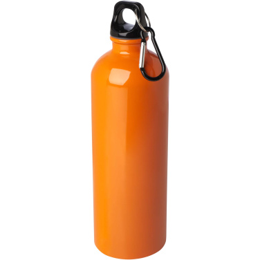 Logotrade Geschäftsgeschenke das Foto: Oregon 750 ml RCS-zertifizierte, einwandige Trinkflasche aus Edelstahl mit Karabinerhaken