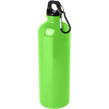 Logotrade Geschäftsgeschenke das Foto: Oregon 750 ml RCS-zertifizierte, einwandige Trinkflasche aus Edelstahl mit Karabinerhaken