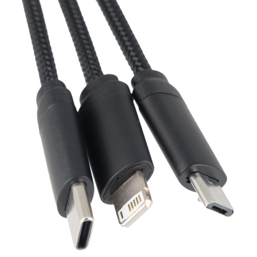 Logotrade Werbegeschenke das Foto: Großes Kabel 4in1 mit beleuchtetem Logo - i5w