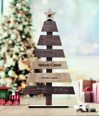 Logotrade Geschäftsgeschenke das Foto: Weihnachtsbaum aus Holz