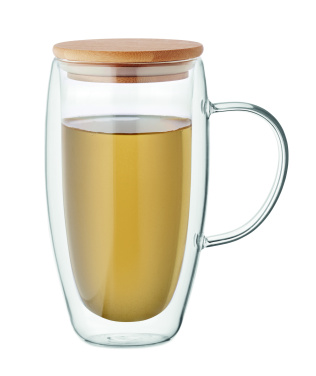 Logotrade Logogeschenke das Foto: Doppelwandiger Glasbecher 450ml