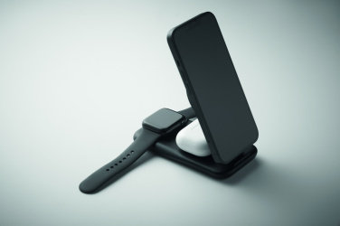 Logotrade Werbeartikel das Foto: 3in1 kabellose Ladestation 15W