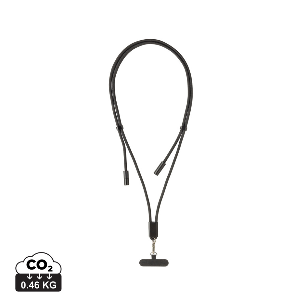Logotrade Logogeschenke das Foto: LoopAmp verstellbares 60W Telefonkabel aus RCS rPET