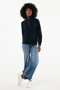 Logotrade Werbeartikel das Foto: IQONIQ Elgon Quarter-Zip-Sweater aus rec. Baumwolle