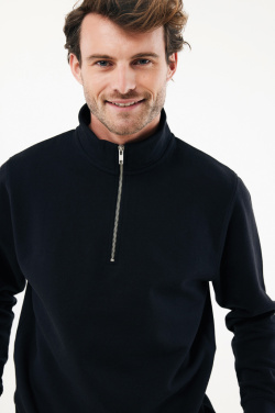 Logotrade Firmengeschenke das Foto: IQONIQ Elgon Quarter-Zip-Sweater aus rec. Baumwolle