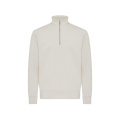 IQONIQ Elgon Quarter-Zip-Sweater aus rec. Baumwolle, Elfenbeinweiß