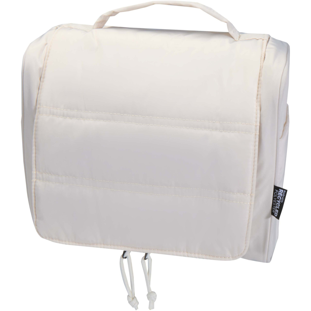 Logotrade Werbegeschenke das Foto: Puffer GRS recycelte aufhängbare Kulturtasche 8L
