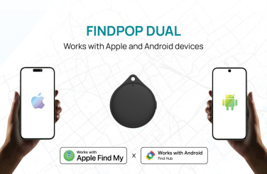 Logotrade Werbeartikel das Foto: Findpop Dual IPX5 Artikelfinder aus RCS recyceltem ABS