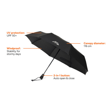 Logotrade Firmengeschenke das Foto: Nordic Drift Trail 23" AWARE™ RPET Automatik-Schirm UPF 50+