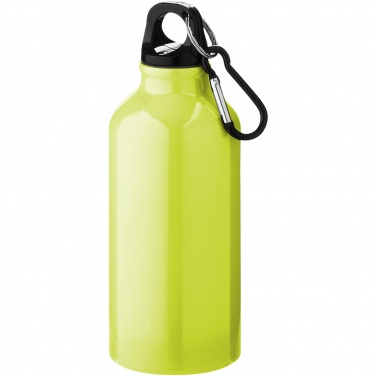 Logo trade promotional product photo of: Oregon 400 ml aluminium water bottle with carabiner