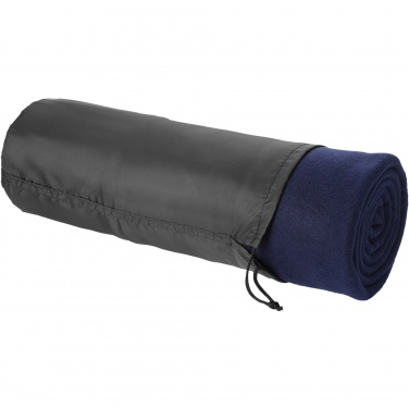 Logotrade promotional giveaway image of: Huggy fleece plaid blanket with carry pouch