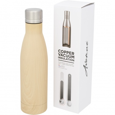 Logo trade promotional merchandise picture of: Vasa 500 ml wood-look copper vacuum insulated bottle